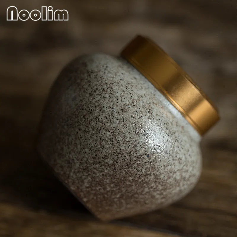 Керамическая простая чайная канистра пуэр мини креативная герметичная банка для