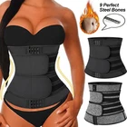 Женский тренировочный корсет для талии с регулируемыми двойными ремнями, пояс для сауны, пота, для фитнеса, для похудения, Корректирующее белье