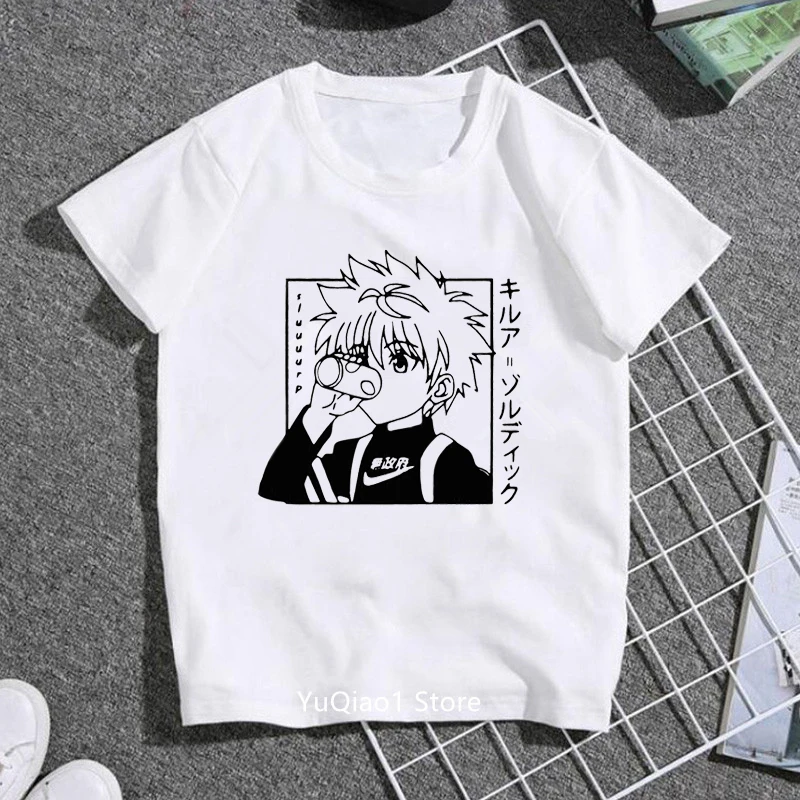 Camiseta con estampado de dibujos animados de Hunter X Hunter para ni&ntilde;os, gr&aacute;fico de ropa informal con Unisrx, Harajuku-1