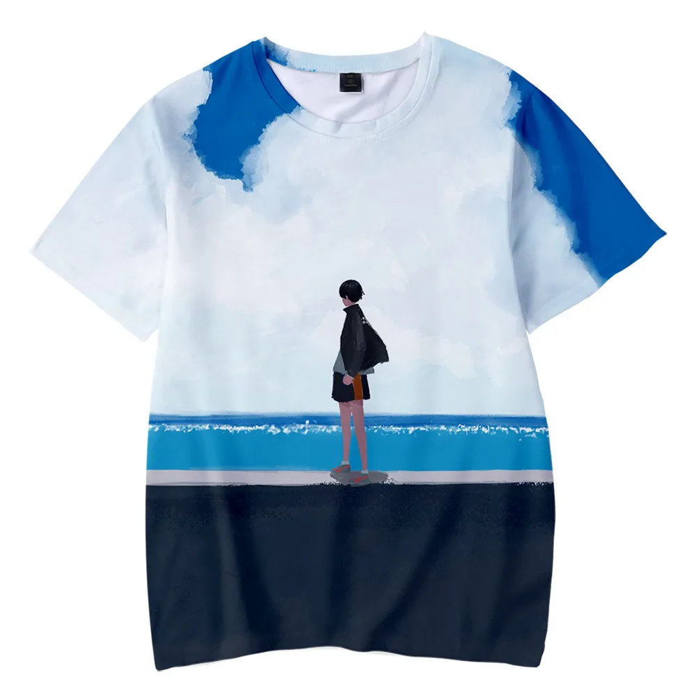 

Coats 2021 New Arrival Haikyuu 3D Print T-Shirt Summer Loose Boys/girls Short Sleeve T Shirt Kids Clothes Sky And Ocean Tops
