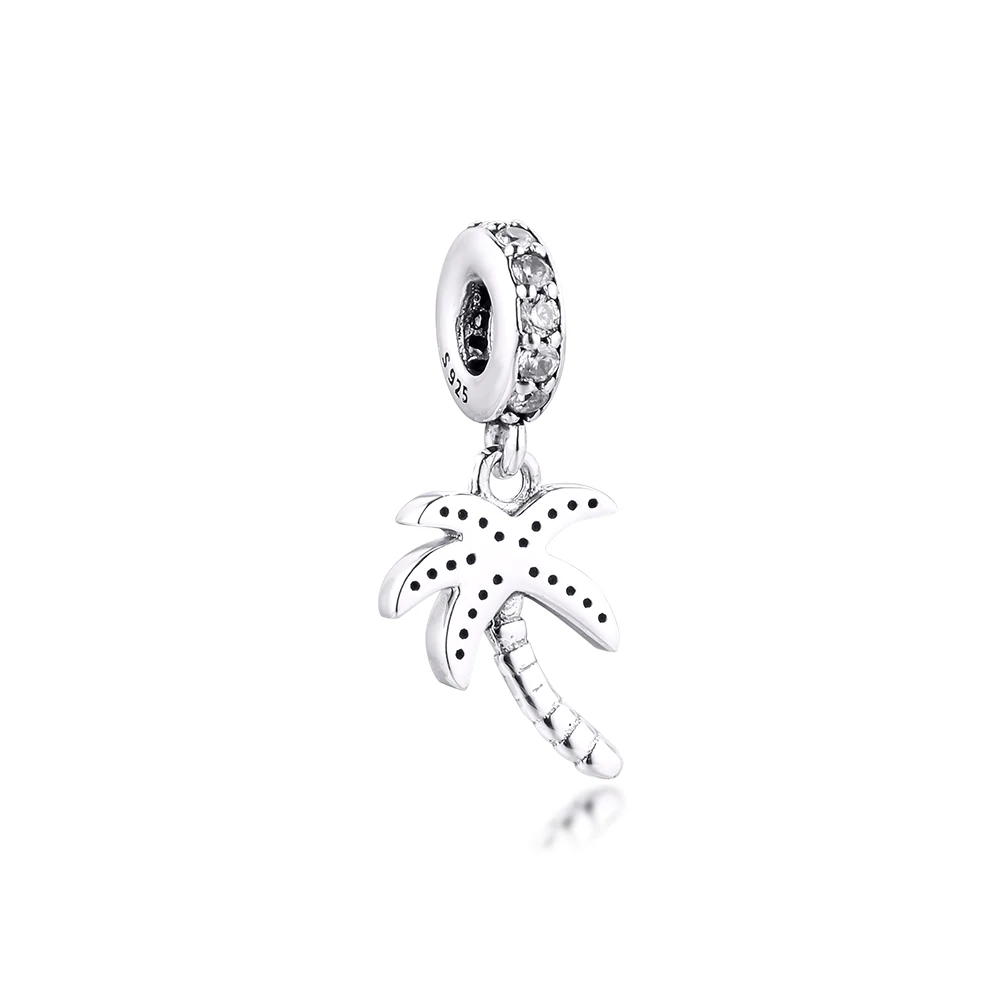 Подвески для браслетов Pandora из серебра 925 пробы со сверкающими бусинами
