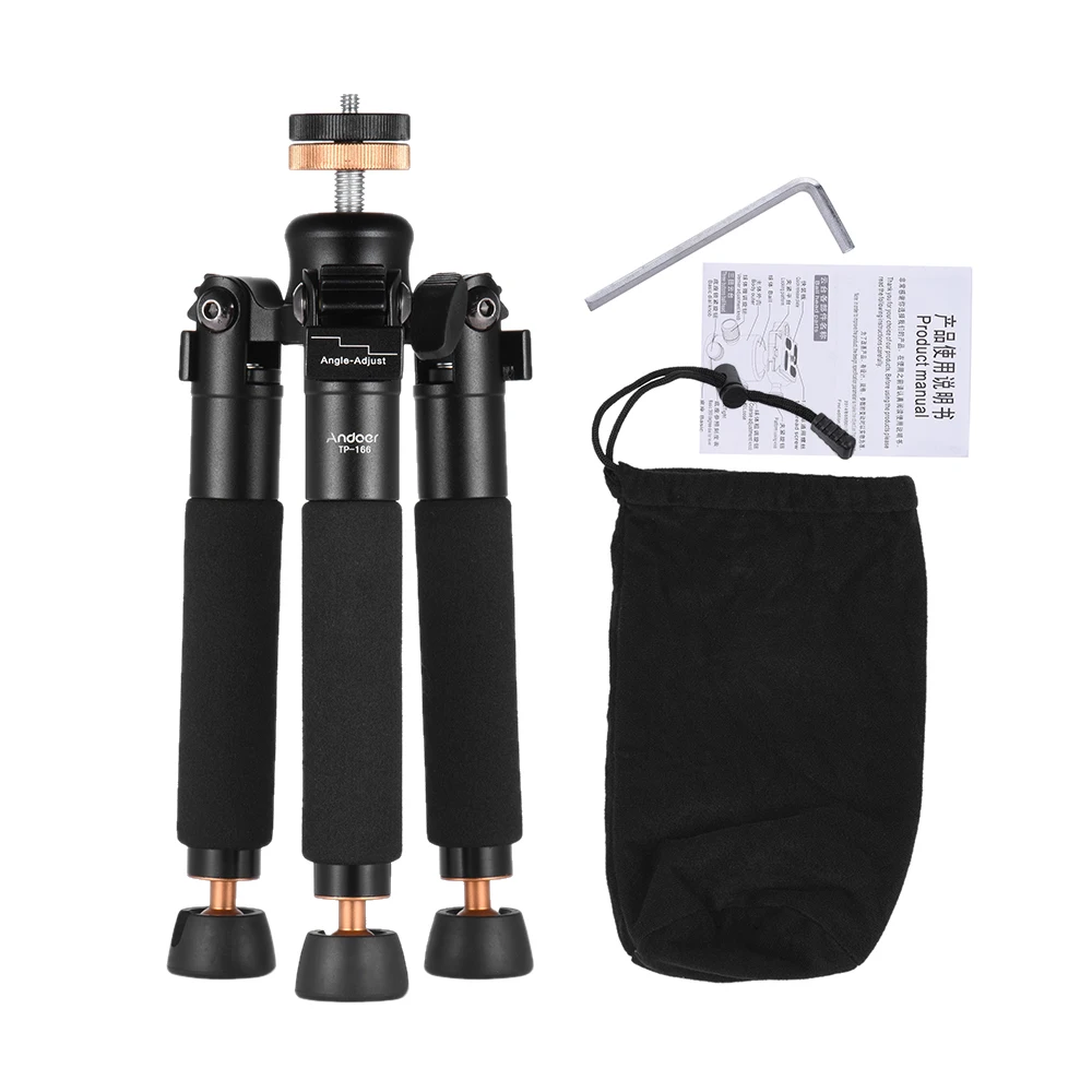 Andoer TP 166 Портативный настольного типа макро мини Алюминий штатив монопод стенд