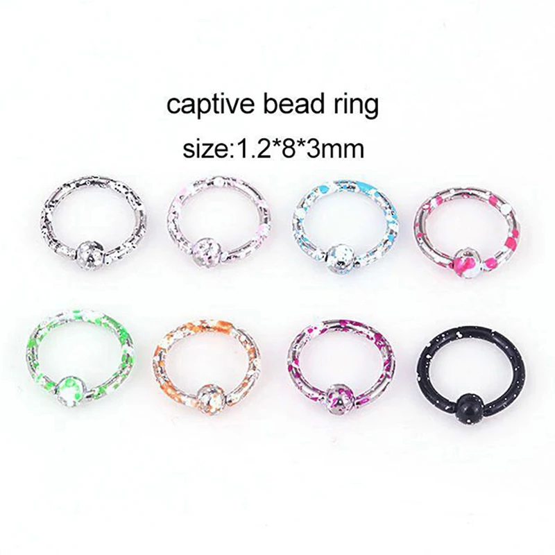 1 шт. нержавеющая сталь сегментное нос кольцо для Соска из нержавеющей стали