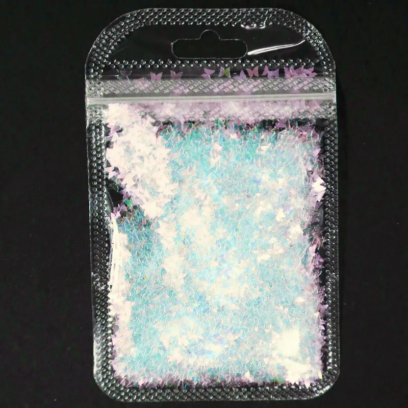 

1Bag 3mm Butterfly Nail Glitter Sequins 12Colors/Butterfly Nail Sequin Flake Acrylic Manicure Glitters for Christmas Nail Art