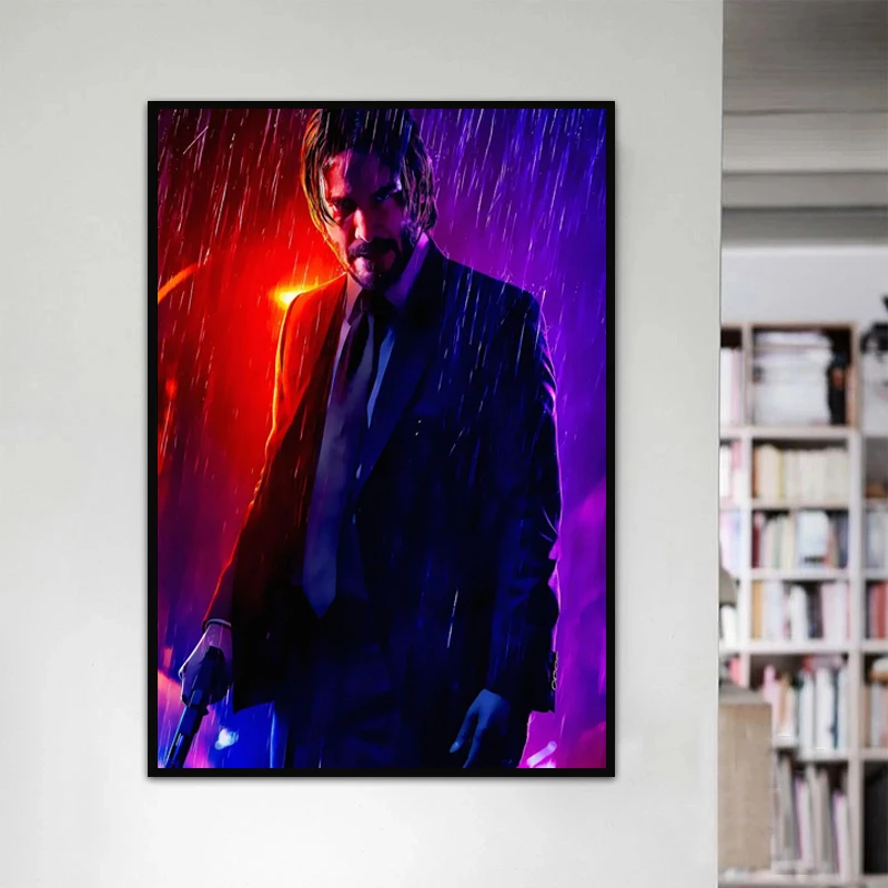 Фигурка из фильма искусство Джон фитиль портретная Картина на холсте настенные