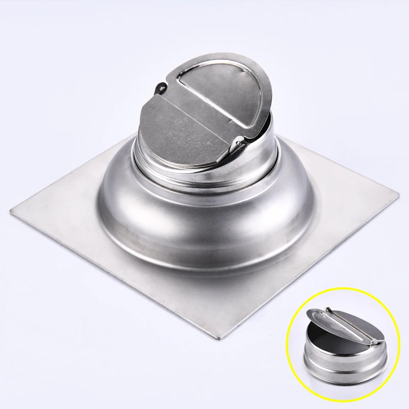 Сливная крышка для ванной и душа квадратная 15*15 см вставка плитки слив балкона