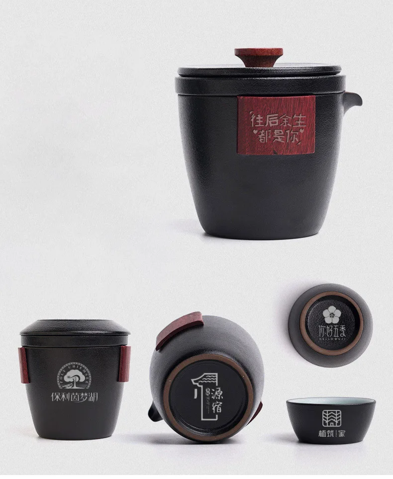 LUWU керамический чайник Gaiwan с 2 чашки и чайные наборы цзялэ(Портативный Путешествия Чайный сервиз с дорожная сумка