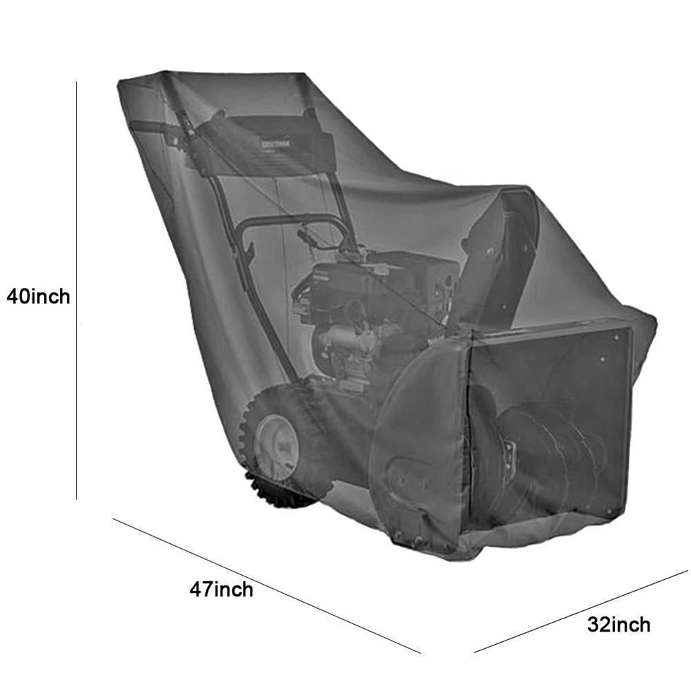 

Dust Snowblower cover Rain Waterproof Tarp 120*82*102CM Black Two Stage