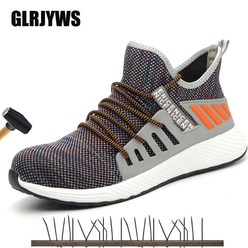 Лидер продаж Новинка защитная Рабочая обувь со стальным носком мужские уличные