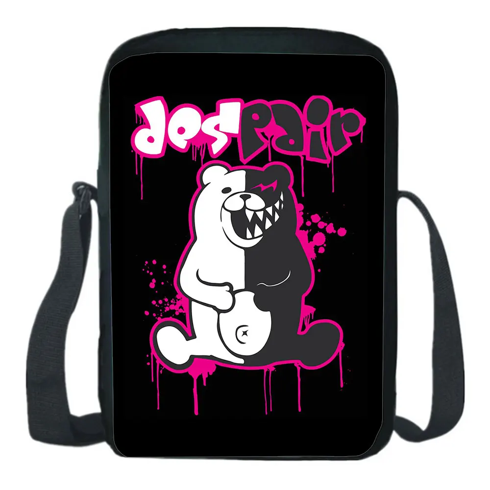 Japan Anime Danganronpa Shoulder Bag Monokuma Messenger Bags Crossbody Shoulder Bag Schoolbag Men Women Daily Backpacks