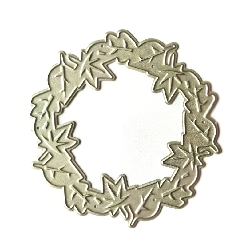 

Maple Leaf Ring Metal Cutting Dies Stencil Scrapbooking DIY Album Stamp Emboss X7JE