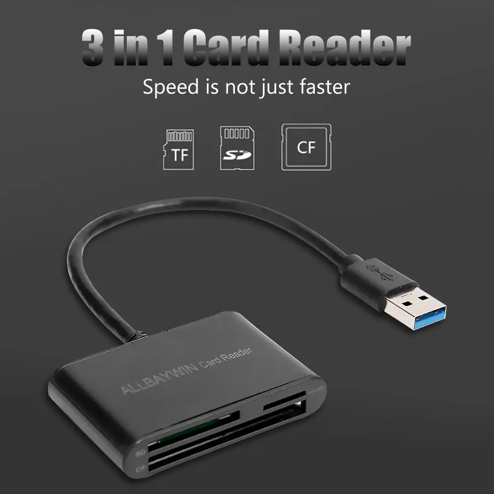Устройство для чтения карт памяти Mini USB3.0 3 в 1 многофункциональная поддержка