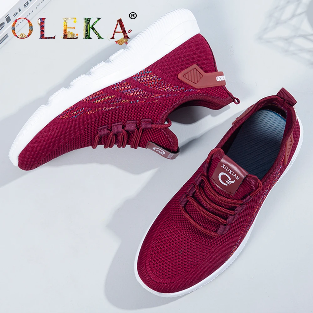 Женские кроссовки Oleka на платформе повседневные женские с круглым носком