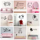 Мультяшные украшения для дома в салоне красоты, ПВХ наклейка для домашнего декора, гостиной, спальни, фоновая настенная картинка, Прямая поставка