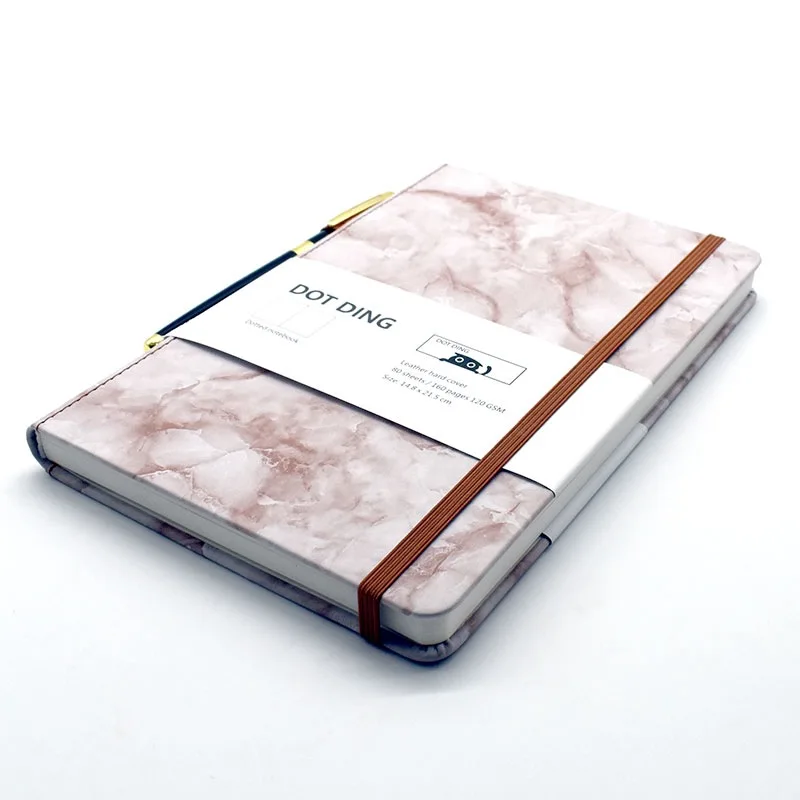 Marble Pattern A5 Dot Grid Book Thick Paper Fine Notebook Leather Cover Business Office Stationery School Notepad Supplies Diary |