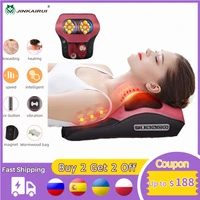jinkairui wormwood electrical massage pillow shoulder neck massager back foot pillow with heat waist legs body relaxation gift
