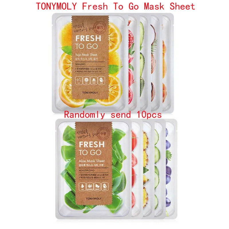 Randomly send 10pcs MISSHA лист маска 10 шт. свежая To Go маска листы отбеливание Уход за кожей лица увлажняющая маска для лица Лечение Акне корейская косметика - Цвет: Randomly send 10pcs