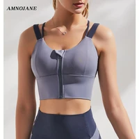 sports bra front zip up push up bra wireless bras bralette yoga women crop top with zipper running tops high quality bra sport
