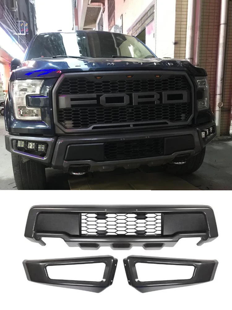 

New Modified Raptor Style for Ford F150 2015 2016 2017 Steel Front Bumper Painted Grey