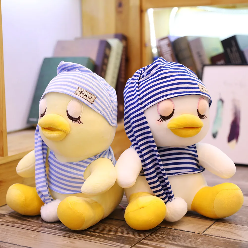 Pp Хлопок Мягкие наполнения мягкие милые кукольные утки в пижаме плюшевая игрушка