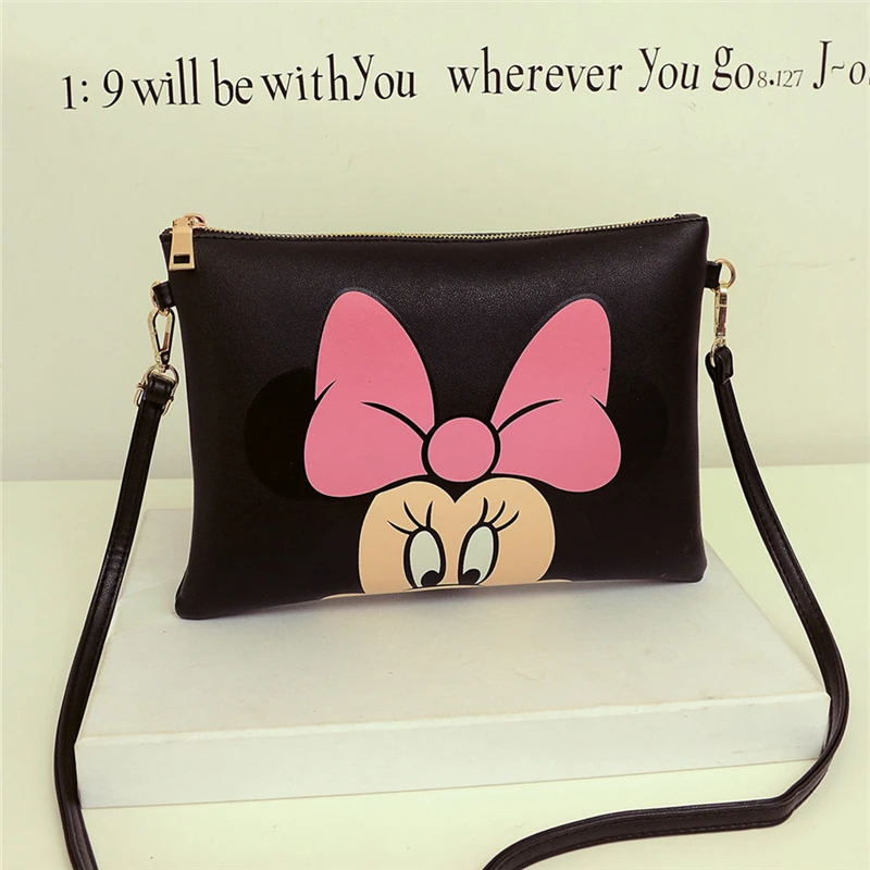 Женская сумка-мессенджер Disney сумка через плечо с Минни и Микки кожаная