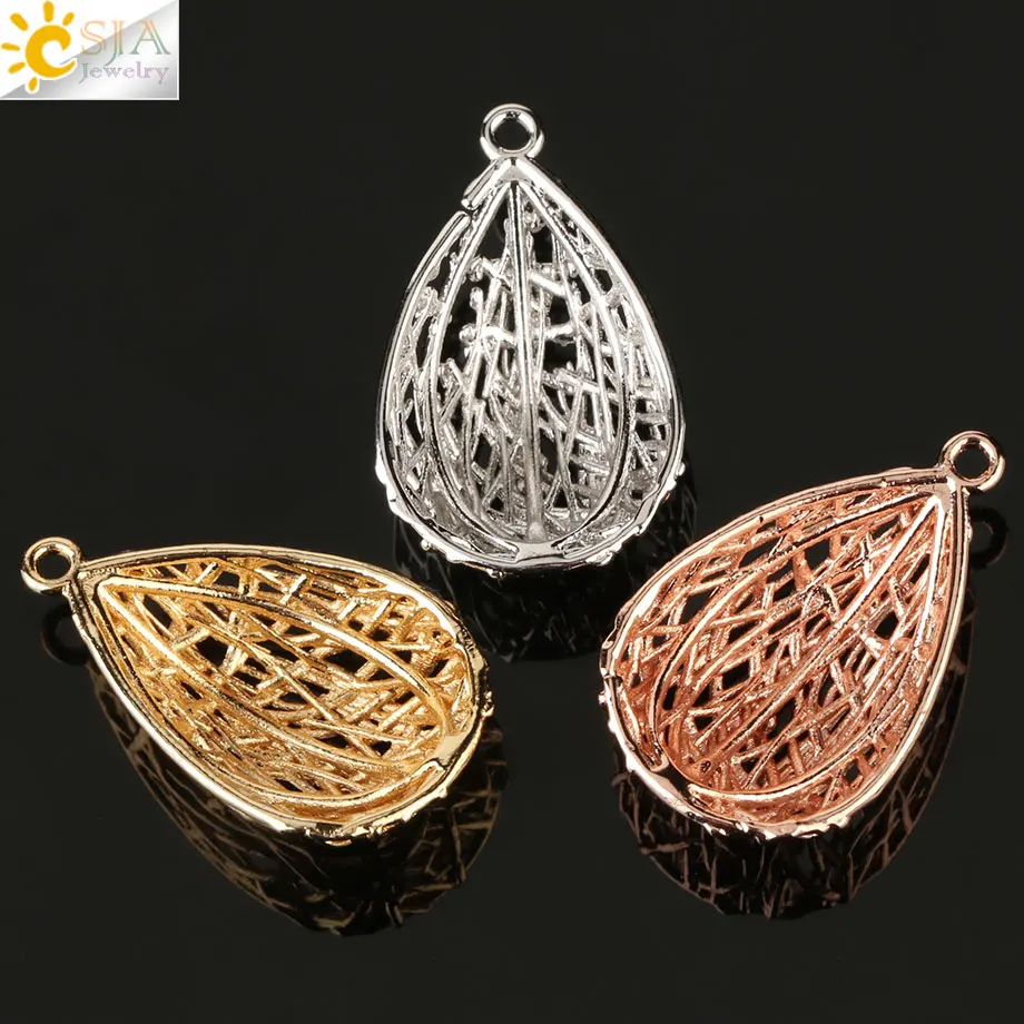CSJA Charms Accessories Jewelry Findings Making Rose Gold Silver Color Metal for Handmade Necklaces Earring Diy S551 | Украшения и