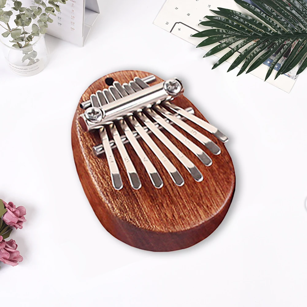 8 keys мини калимба камфоры красного дерева большого пальца Пианино музыкальный