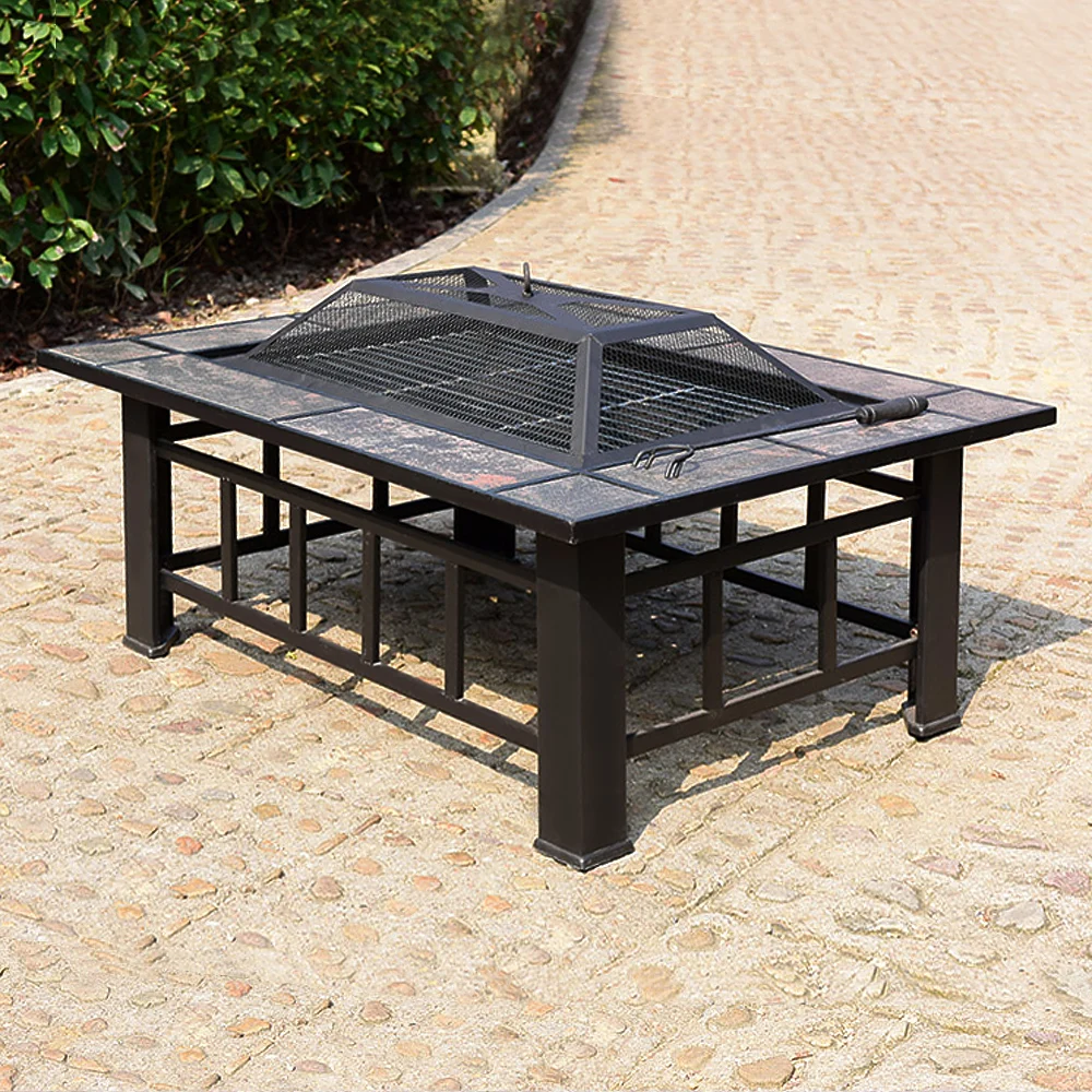 Металлический гриль для барбекю на открытом воздухе Рождественская жаровня