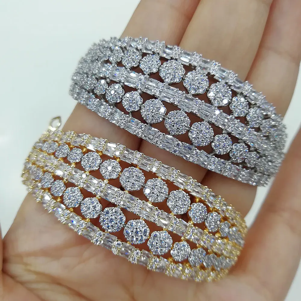 

GODKI 2020 Luxury 5 Rows Stackable African Bangle For Women Wedding Full Cubic Zircon Crystal CZ Dubai Bracelet Party Jewelry