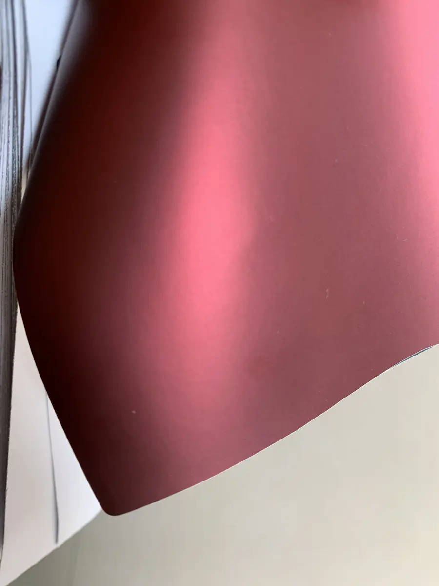 Керамическая атласная винно красная виниловая оболочка для автомобиля с