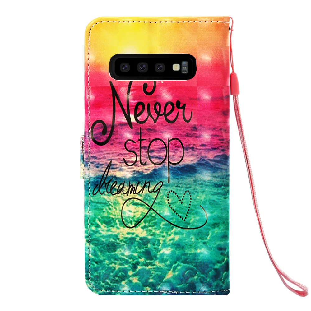Череп dreaming флип раскладный Кожаный чехол Чехол для samsung Galaxy A20 A30 A40 A50 A70 M10 M20 M30 A40S A7 A9 S10 S9 S8 плюс S10E