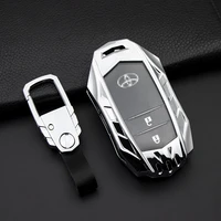 zinc alloy car key case shell full cover for toyota crown highlander new camry rav4 carola leling prado 2020 car accessories