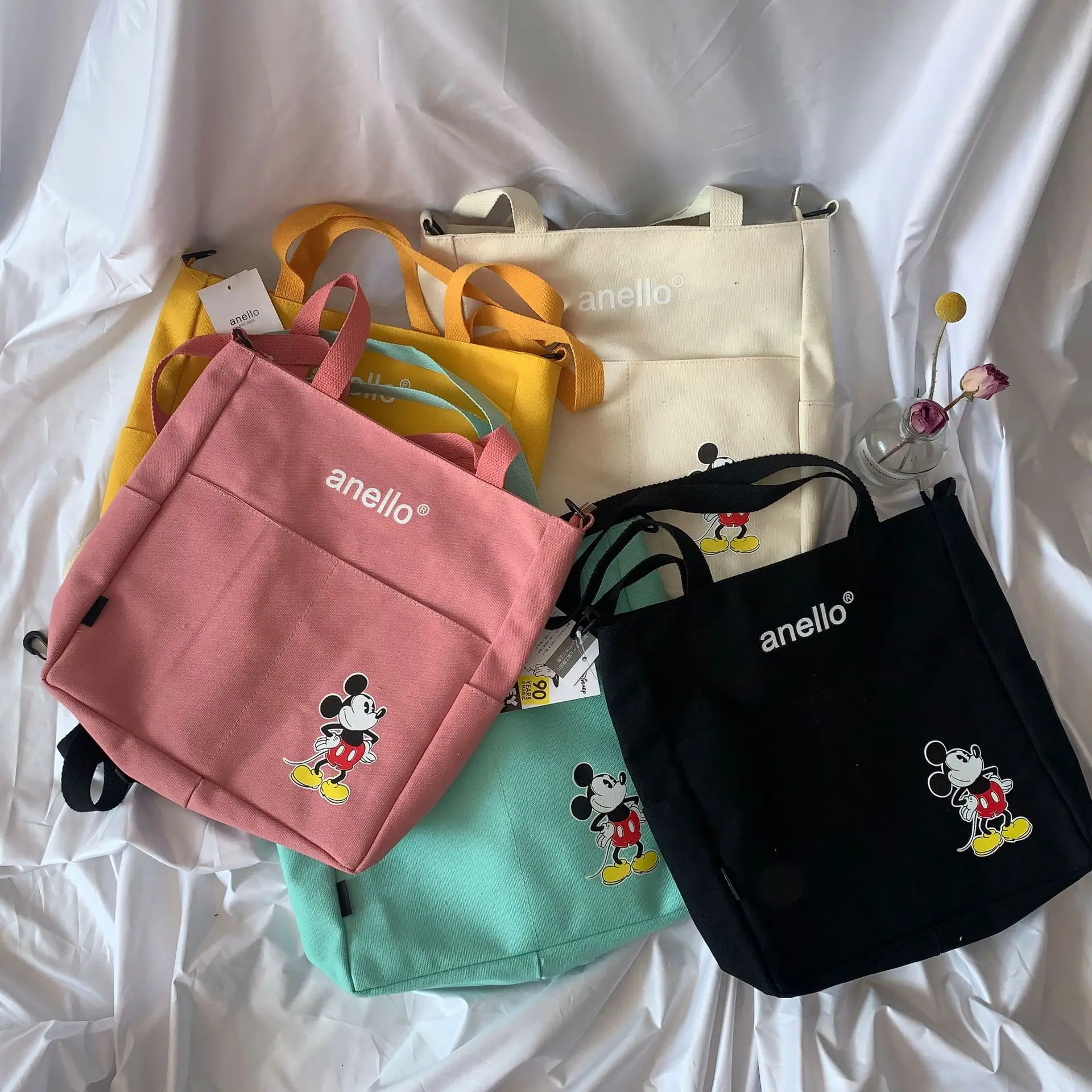 Женская сумка Disney с Микки Маусом модная для покупок через плечо вместительная на