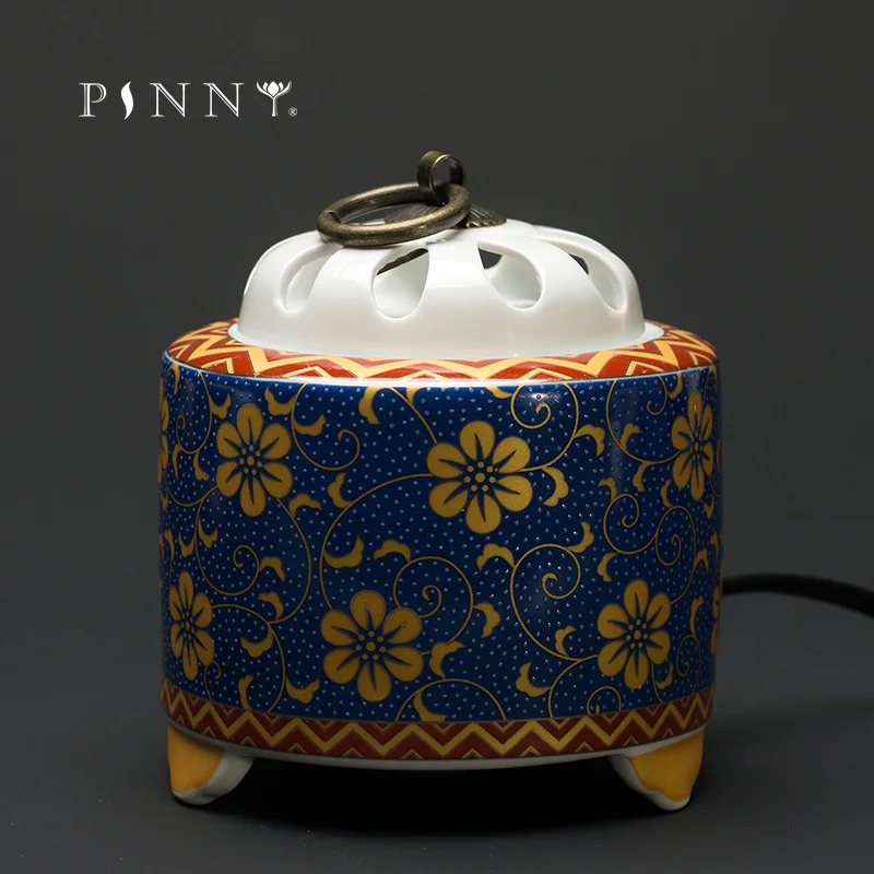 PINNY Cloisonne электрическая горелка ладана Электронная курильница домашнее