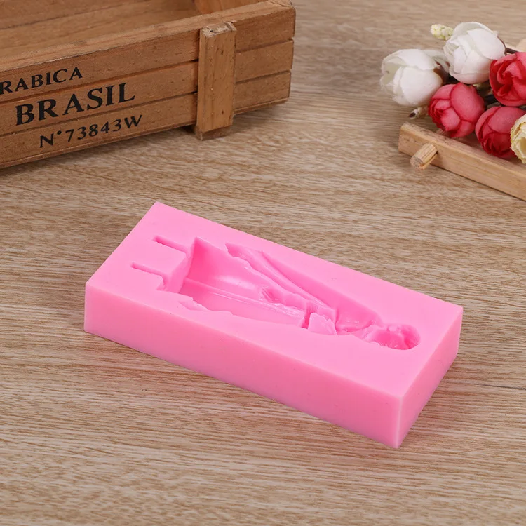 Силиконовая форма для девушек с длинными волосами формы торта из смолы глины