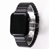 for apple watch 38 40 42 44mm smooth frosted black and white ceramic strap bracelet wristband iwatch series1 2 3 4 5 watch band