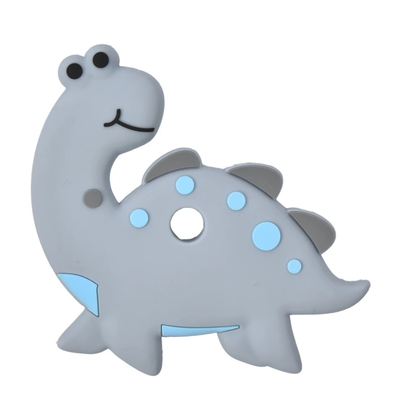 Милый детский Прорезыватель пищевой силиконовый Динозавр Детский аксессуар для