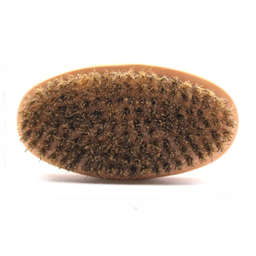 Борода щетка для усов волос эллипс мужской Кабан щетина Бук деревянная Ручка