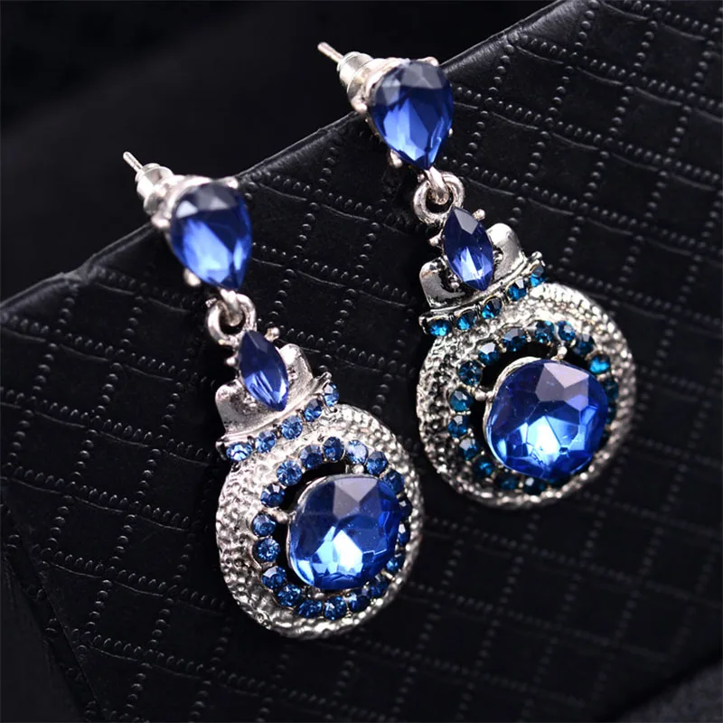 Новинка 2019 роскошные Винтажные серьги серебряного цвета 1 пара элегантные