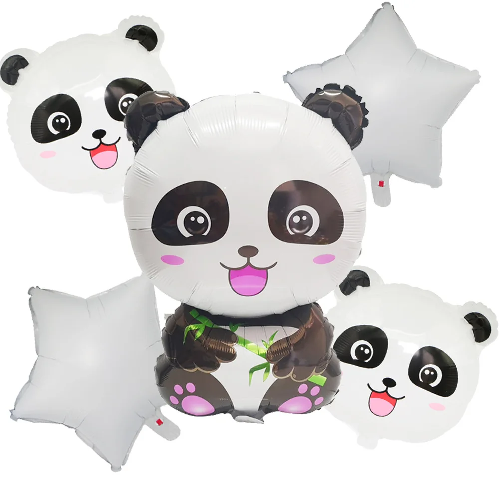 

5pcs 18inch Cartoon Animal Panda Party Foil Balloons Happy Birthday Balloon Children's Small Gift Balloon balony urodzinowe