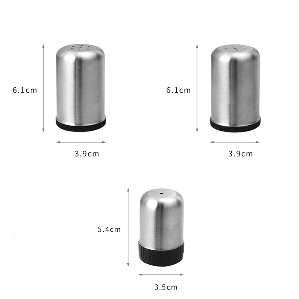 Stainless Steel Spice Jar Dredge Salt Sugar Spice Pepper Bottle Seasoning Multi-purpose Kitchen Tool