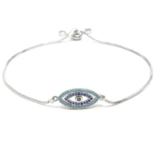 Золотая Серебряная цепочка из розового золота Турецкий Дурной глаз Браслет