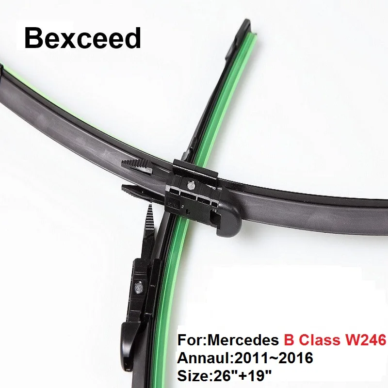 

Special Wiper Blade for Mercedes B Class W246 26"+19" Bexceed of Car Windshield Windscreen 2011 2012 2013 2014 2015 2016
