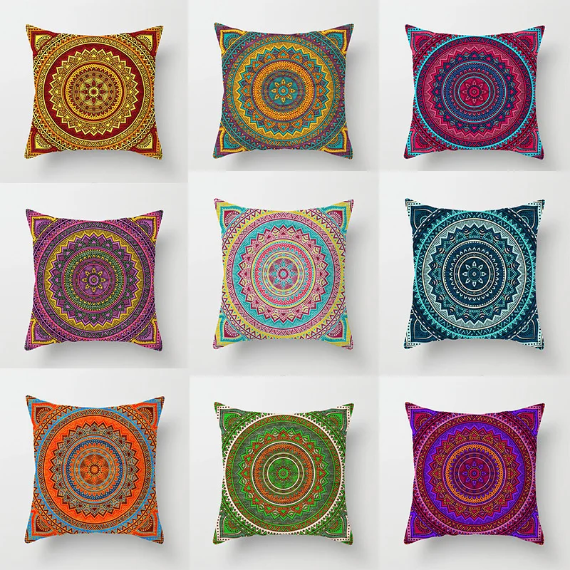 

Mandala Pattern Polyester Hugging Pillow Case Home Office Sofa Pillow Cushion Cover Home Decoration Decorative Pillow Case