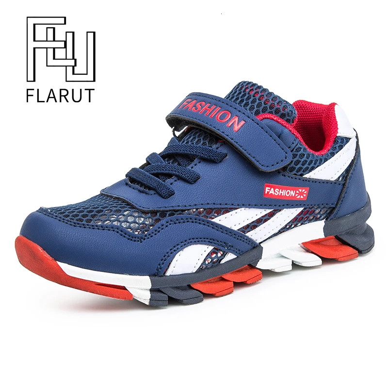 Кроссовки детские дышащие сетчатые на липучке спортивная обувь для бега