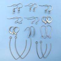 20pcs high quality stainless steel ear hook diy fashion earring findings clasps hooks jewelry making charms accessories earwire
