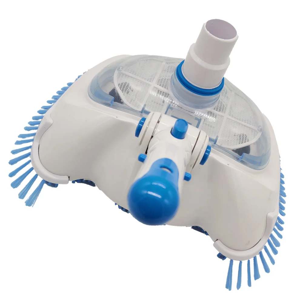 

Vacuum Cleaning Head Pool Buckle Cleaning Brush Transparent Cover Cleaning Head for Pool Spa (White)