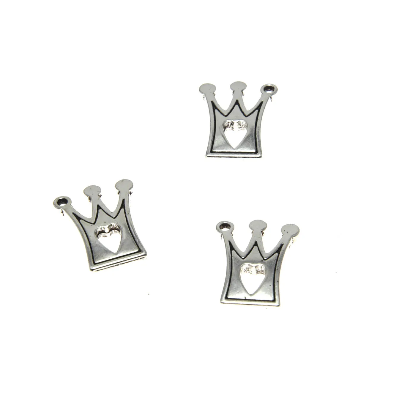 10 шт./лот Подвески в виде короны, Античные тибетские серебряные подвески в форме короны, подвески «сделай сам», ювелирные изделия 27x11 мм
