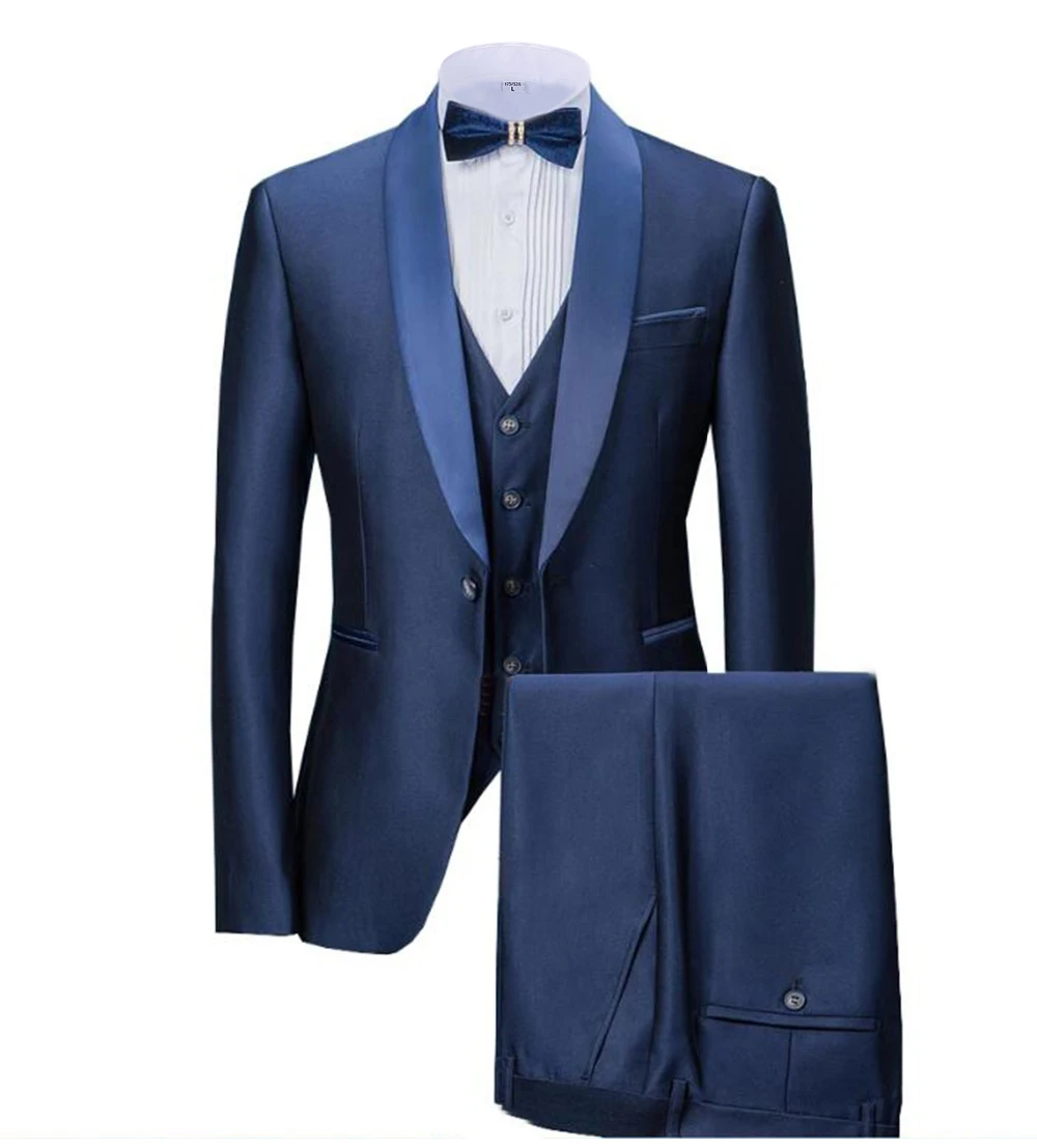 Solovedress slim Fit Свадебные смокинги для жениха певицы Выпускной мужской костюм шаль