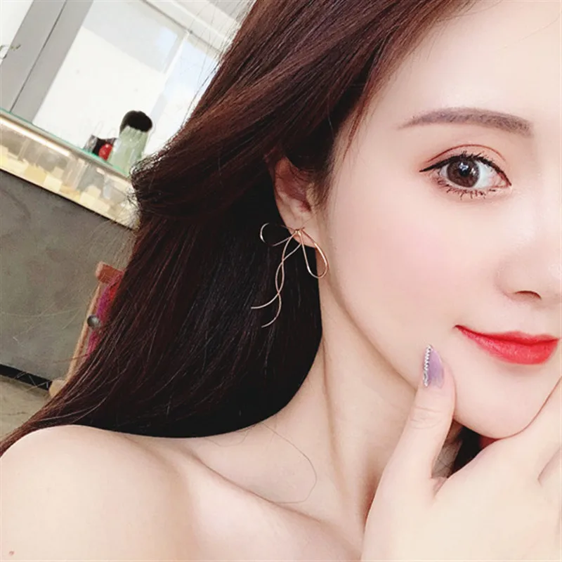 Корейский дизайн модные ювелирные изделия простой золотой серебряный цвет